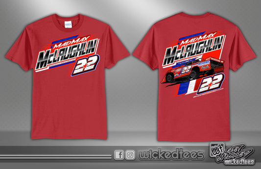 MADMAX TEAM 22 INC. LATE MODEL RED T-SHIRT